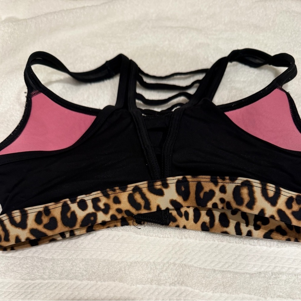 Victoria's Secret PINK brand Ultimate Push-Up Polka Dot Racerback Zip Bra XSmall - Picture 5 of 9